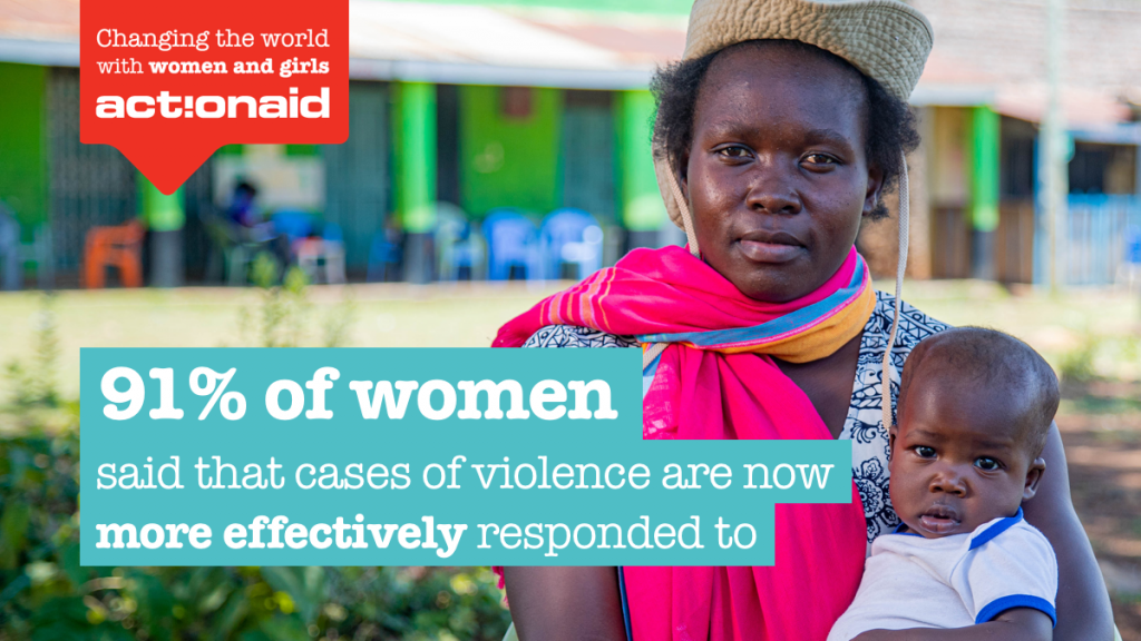 91% of women said that cases of violence are now more effectively responded to. Image credit: Mfalme Afrika Production/ActionAid